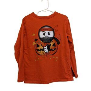 The Children's Place Halloween #CRUSHIN_IT Boys Long Sleeve Orange Shirt 5/6
